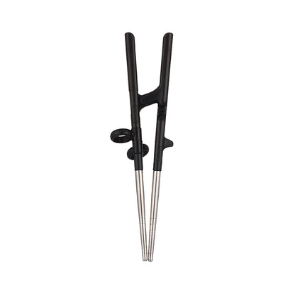 Edison Friends Training Chopsticks for Adults Stainless Right Handed, Beginner Chopsticks, Chopsticks for Beginners, Trainer Chopsticks, Easy Chopsticks, Practice Chopsticks, Made in Korea