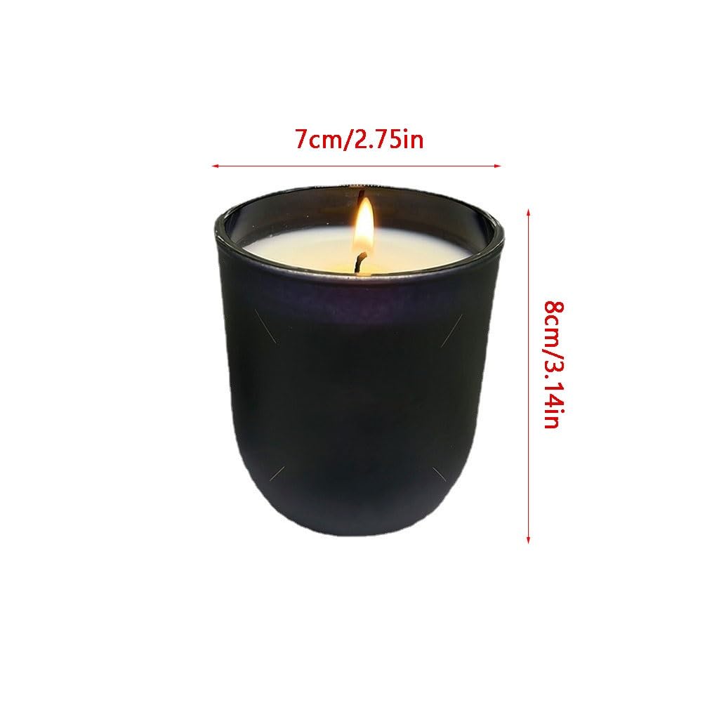 NEKCOCO Candlestick Holder Glass Cup Aromatherapy Candle U-Shaped Frosted Glass Cup Bedroom Essential Oil Aromatherapy Candle Candle Holders