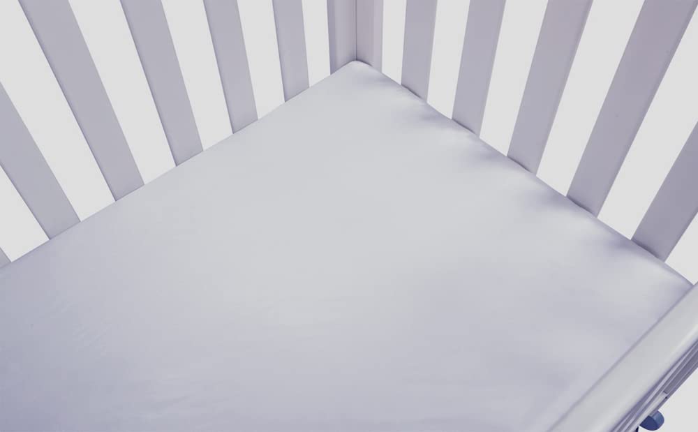 Satin Pack n Play Sheet Set 2 Pack Ultra Soft Silk Playard Sheet 36x36 Inch Protect for Baby Hair and Skin, Grey & Pink