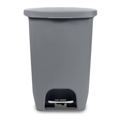 Glad Premium 20 Gallon Trash Can - Plastic Kitchen Waste Bin with Odor Protection of Lid, Stainless Steel Step On Foot Pedal and Garbage Bag Rings, Black