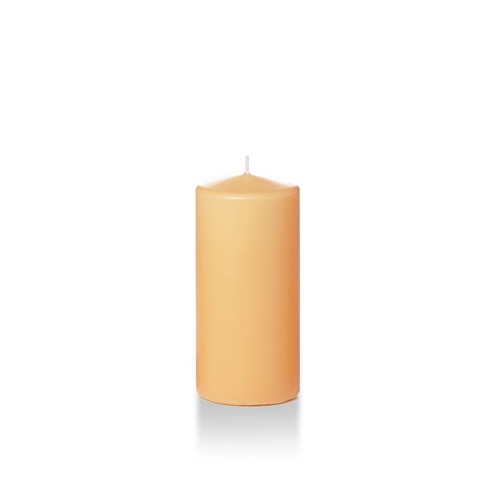 yummi Case of 12 3" x 6" Caramel Round Pillar Candles