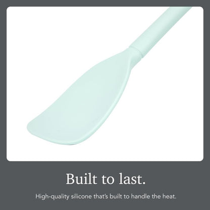 Tovolo Flex Core Scoopula Silicone Multifunction Spoon Spatula Combo Aqua Seafoam Green, BPA Free Spatula Spoon Silicone Heat Resistant Scoopula, Scoop and Serve Spatula Combo Kitchen Utensils