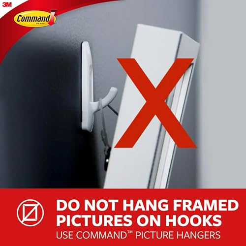 Command Display Ledges, Holds up to 2 lb, Slate, 2 Ledges with 8 Medium Command Strips, Damage Free Hanging Floating Shelf with Adhesive Strips, Personalize Living Room, Bedroom, Kids Room or Office
