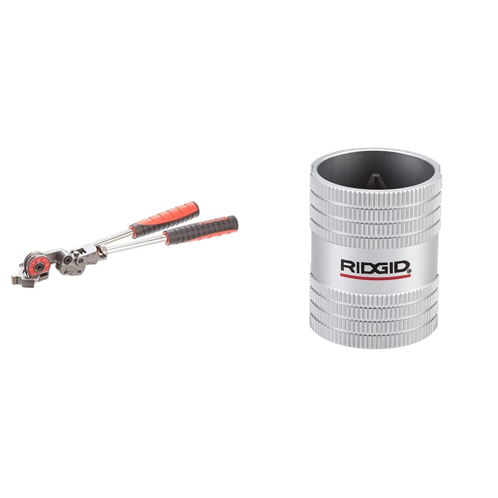 RIDGID 604 38033 Heavy-Duty Instrument Bender, 1/4-inch Tubing Bender for Bends & 29983 Model 223S 1/4" to 1-1/4" Inner/Outer Copper and Stainless Steel Tubing and Pipe Reamer