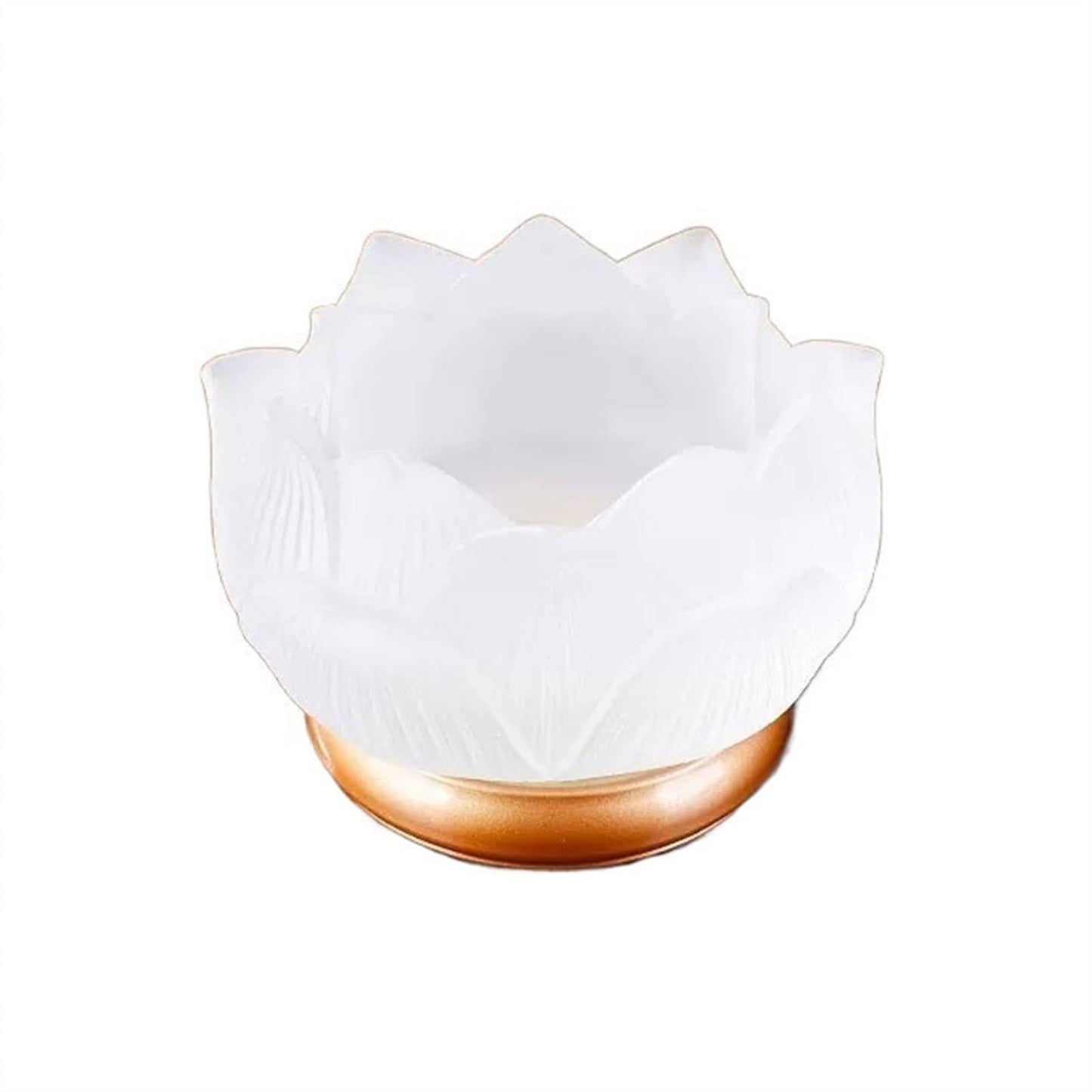cfycfy987 Candelabra Glazed Lotus Candlestick Household Decoration Ornaments Candle Holder Household Offering Lamp Holder Candle Sticks Holder(White)