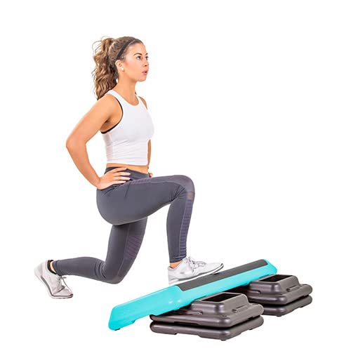 The Step Freestyle Grey Aerobic Platform, Health Club Size Steppers for Exercise