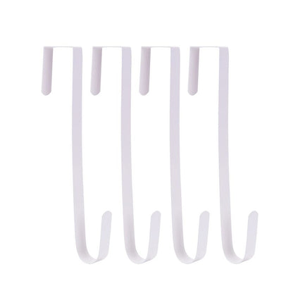 Sattiyrch 12" Wreath Hanger for Front Door,Steel Over The Door Hanger Hook,Wreath Door Hanger (White,4)