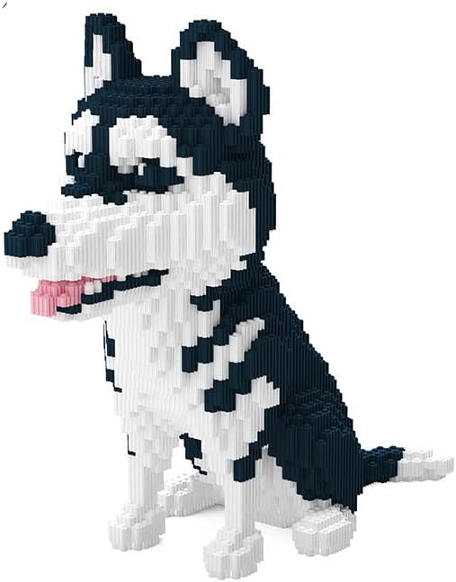 Dog Husky Micro Building Blocks Set (2524 Pieces) Gift for Adults and Kids Ages 14 Years and Up