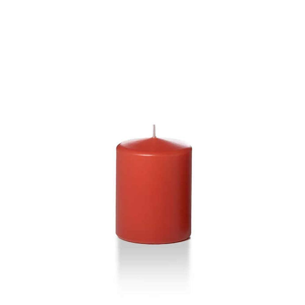 yummi 2.25" x 3" Brick Slim Round Pillar Candles - 4 per Pack