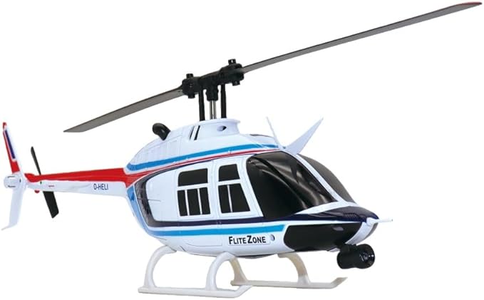 Helidirect FliteZone Jet Ranger Bell 206 100-size 3D Electric Coreless RC Helicopter 6CH RTF with 6-Axis Gyro for Stable Flight &amp 2.4GHz Radio TX - Micro Scale RC for Adult/Beginner/Advanced