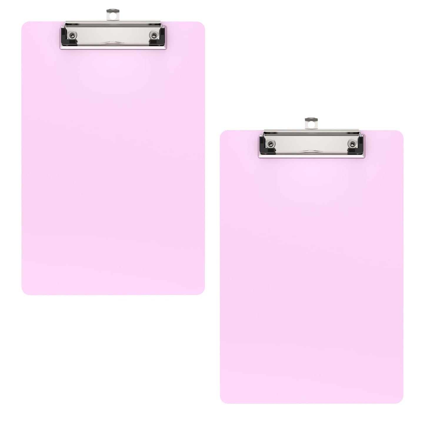 Macroclo 2 Pack Small Clipboards, A5 Plastic Mini Pink Clip Board for Classroom, Students, Kid, Size 6" x 9" with Low Profile Clip, Office & School Supply