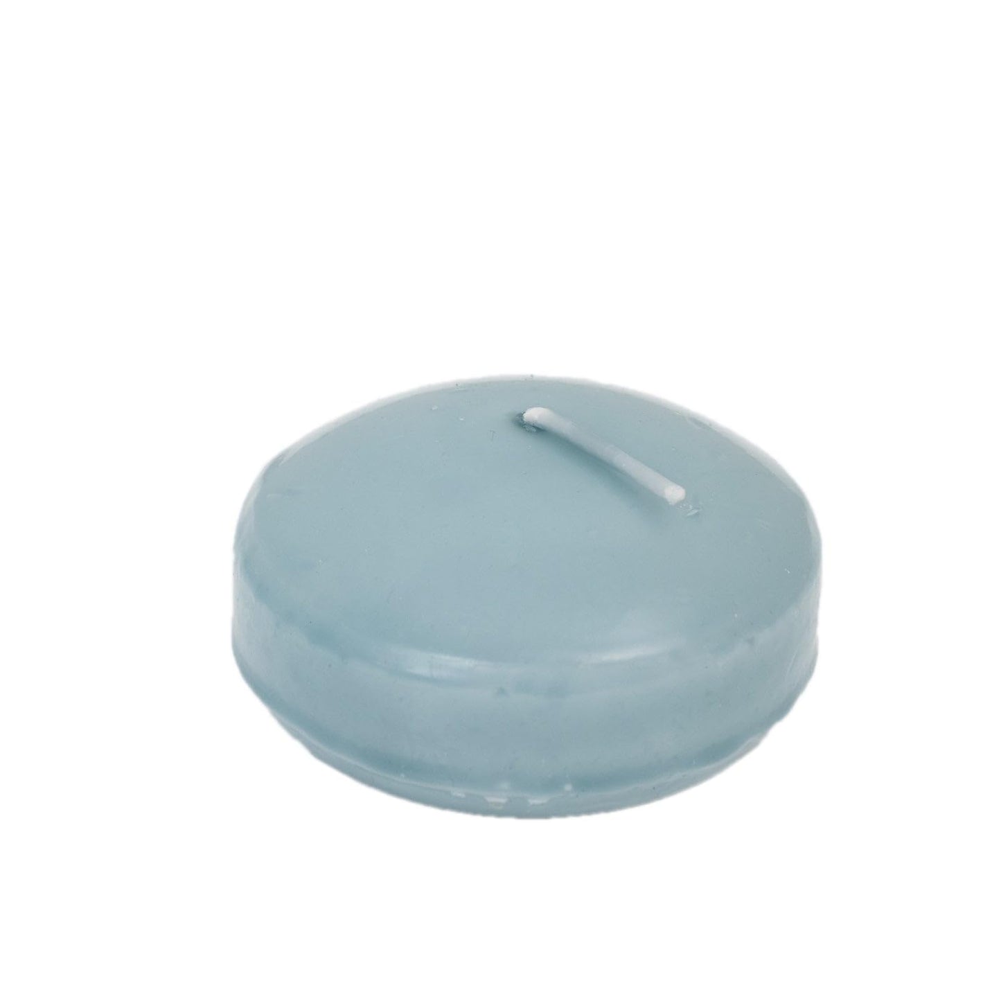Efavormart 12 Pack 3" Dusty Blue Unscented Floating Candles, Long Burn Dripless Wax Discs with Cotton Wick for Cylinder Vases and Wedding Centerpieces
