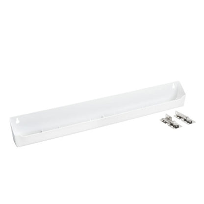 Rev-A-Shelf 30" Tip-Out Plastic Sink Tray for Kitchen and Bathroom Base Cabinets, Large Pullout Vanity Shelf Home Organizer, White, LD-6591-30-11-1