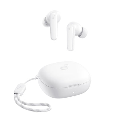 Soundcore by Anker P20i True Wireless Earbuds, 10mm Drivers with Big Bass, Bluetooth 5.3, 30H Long Playtime, Water-Resistant, 2 Mics for AI Clear Calls, 22 Preset EQs, Customization (White)