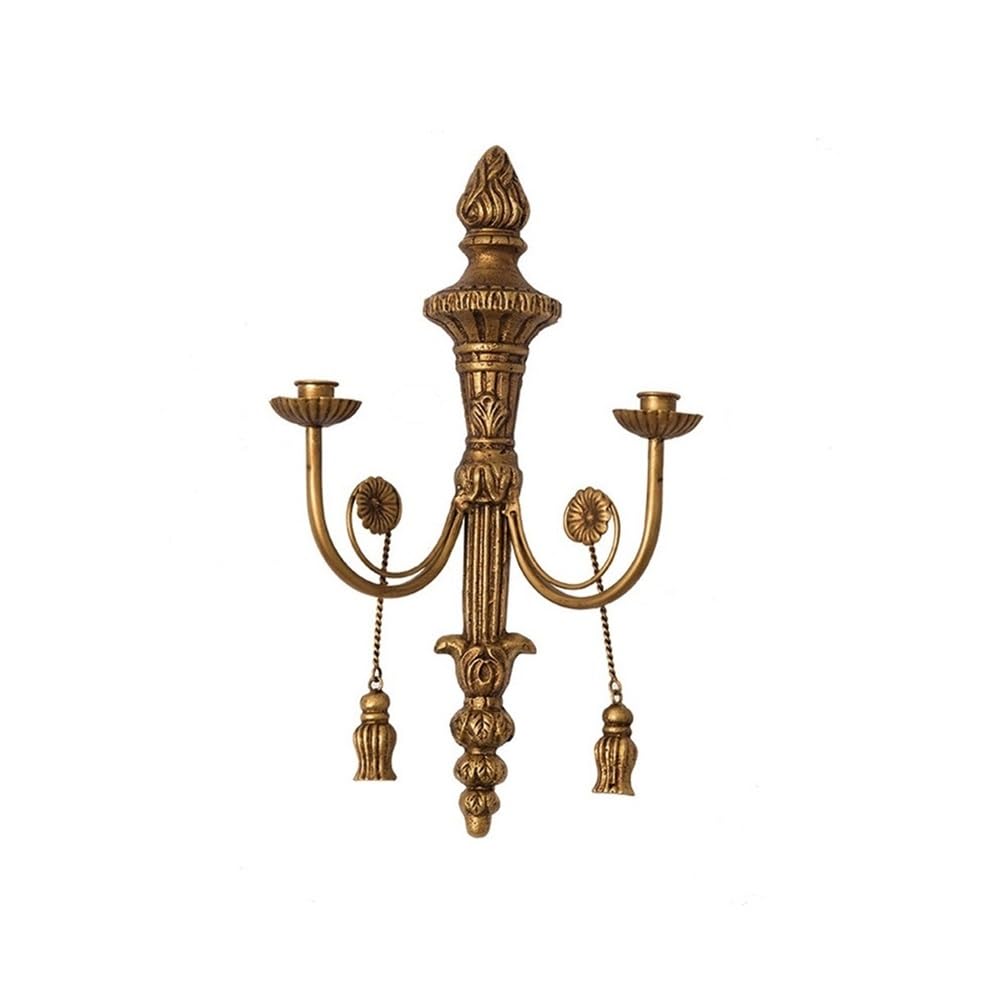 cfycfy987 Candelabra Retro Wall Decoration Candlestick Home Living Room Light Luxury Old Iron Candle Holder Candle Sticks Holder