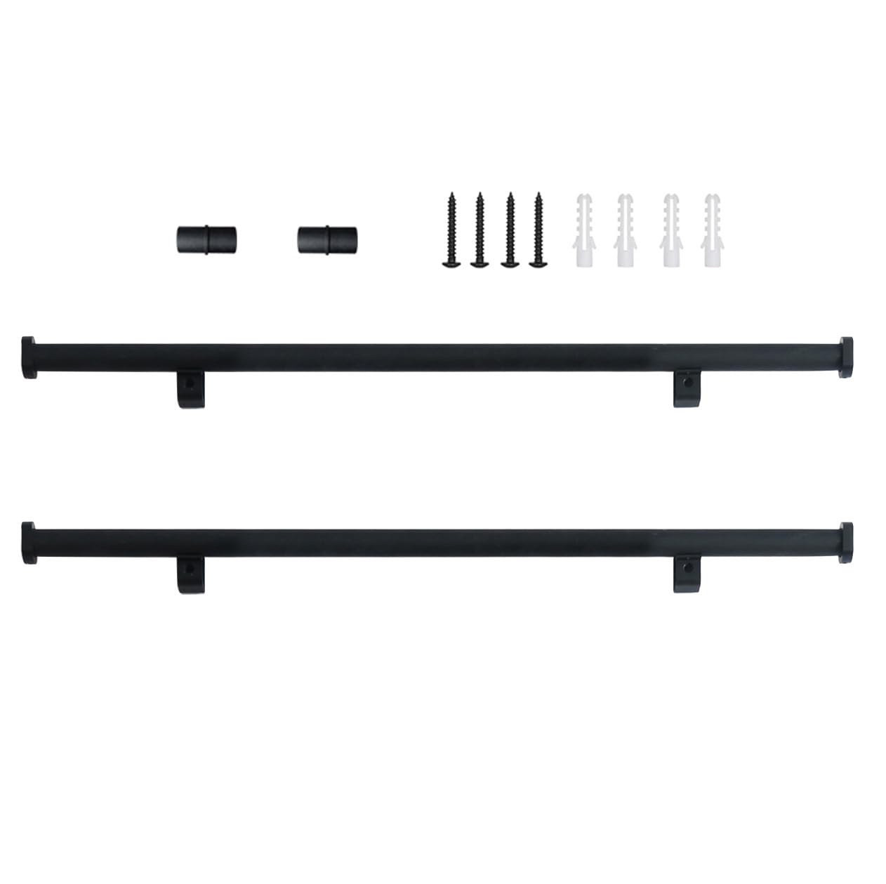 87" Sliding Library Ladder, Black +12FT Rolling Track Kit