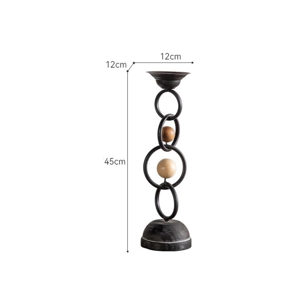 Candlestick Holders Black Retro Old Iron Candlestick Creative Home Decoration Ornaments Candle Holder Candle Holders