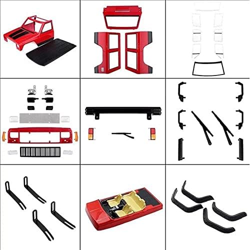 RC Car Hard Body Shell Kit313mm Wheelbase Cherokee Body Car Shell for 1/10 RC Crawler Axial SCX10 &amp SCX10 II 90046 90047 TRX4 Kit (White)