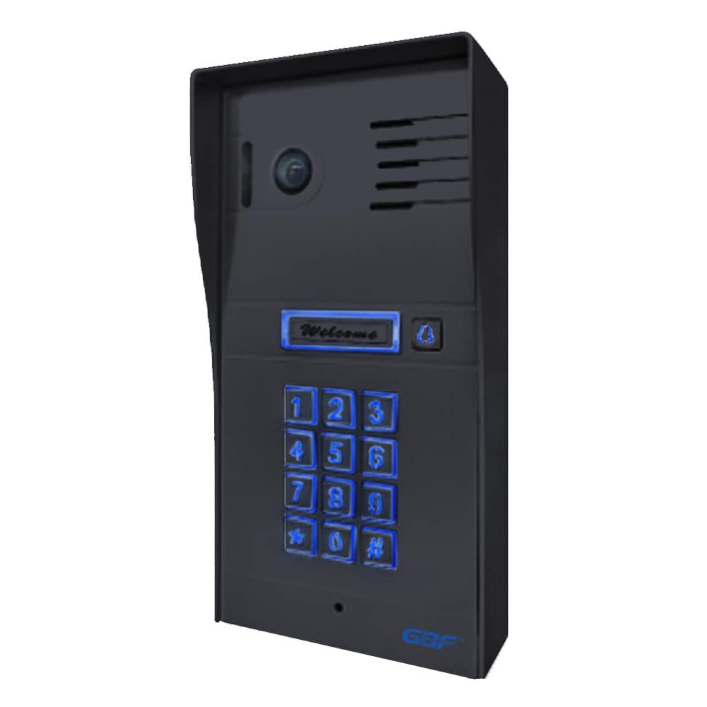 GBF Smart Video Door Phone & Doorbell Intercom System with a smart keypad(PL963PMBL-POE)- 1080P Camera, Built in POE, Control Two Locks remotely, Timed Unlock, RJ45 Hardwired or WiFi Bridge connection