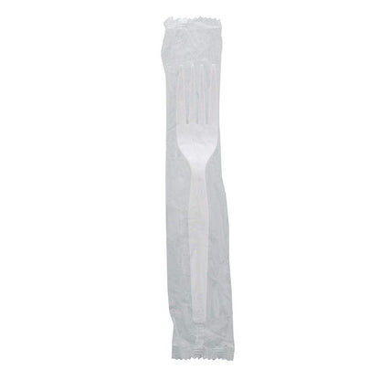 Concession Essentials Medium Weight Individually Wrapped Plastic Forks Great for Take-Out. (200 Pieces)