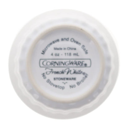 Corningware RS4 4oz/118mL Round French White Ramekins Bowl - 4-Pack