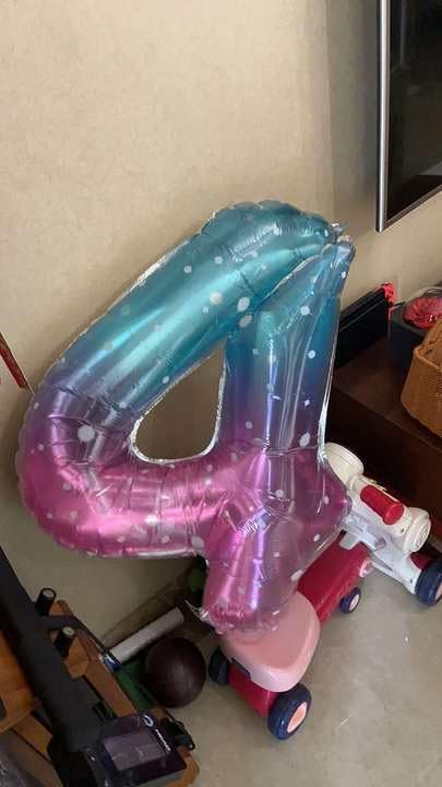 Starry Sky 40-Inch Number 2 Balloon - Sparkling 2nd Birthday Decoration for Kids