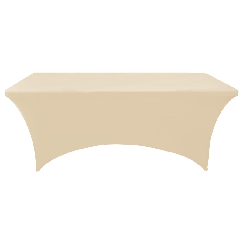 ZarzaaSik 2-Pack 6ft Spandex Table Covers for Rectangle Standard Folding Tables - Wrinkle Resistant Stretch Tablecloths - Ultimate Fitted Table Protector for Parties, Trade Shows, Banquet