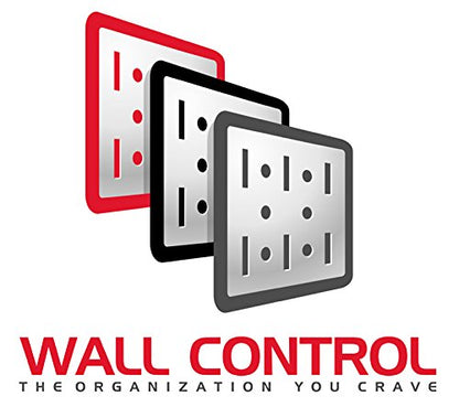 Wall Control Metal Pegboard Utility Tool Storage Kit with Black Pegboard and Black Accessories