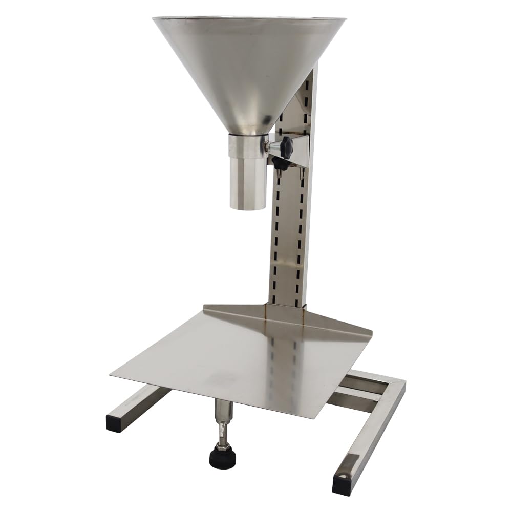 PreAsion Commercial Stainless Steel Funnel with Support Stand Manual Filling Package Funnel 1.5inch