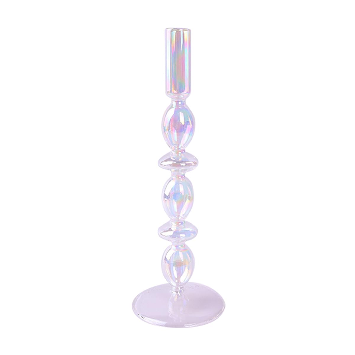 Ayuduots Glass Candlestick Holders, Elegant Glass Taper Candle Holder Centerpieces for Home Ornaments Wedding Party Decorations