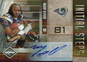 Sports Memorabilia Mardy Gilyard Autographed Football Card (St. Louis Rams) 2010 Panini Limited No.35 Rookie