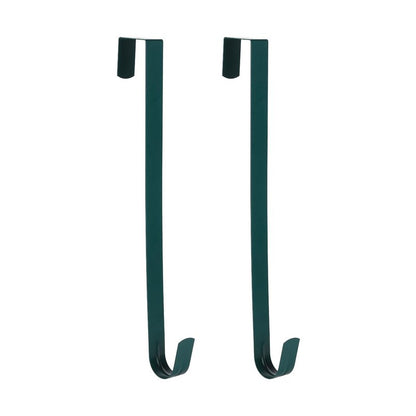 Sattiyrch 12" Wreath Hanger for Front Door,Steel Over The Door Hanger Hook,Wreath Door Hanger (Green,2)