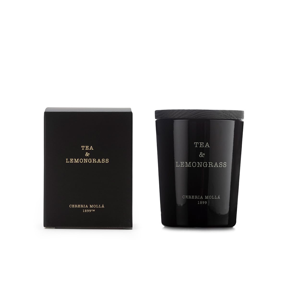 CERERA MOLLA 1899 | Mini Tea and Lemongrass Candle | 1 Wick Aromatic | 20 Hours Burn Time | Natural Fragrances | Recyclable Packaging | Artisan