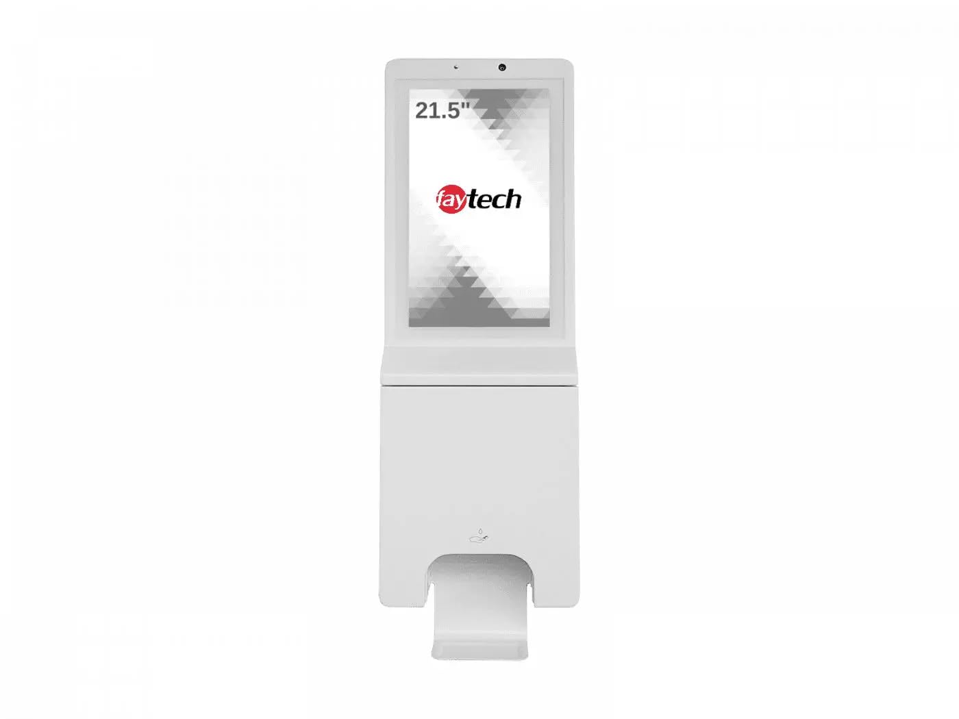 faytech 21.5 Inch Liquid Dispenser Kiosk Station - 1080p Touchscreen PC with Stand, Motion-Activated Dispenser, Intel N3350 | Digital Signage Sanitizer Kiosk, Restaurant Menu Display, Retail