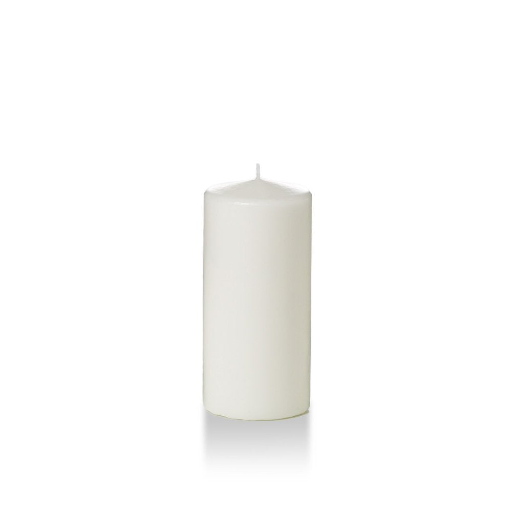 yummi 3" x 6" White Round Pillar Candles - 3 per Pack