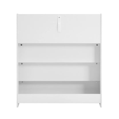 SoBuy Bookshelf for Kids, Montessori Bookshelf Toddler Bookcase 4-Tiers, Storage Display Rack Organizer Holder for Classrooms, Playrooms, and Nursery, White, KMB32-W