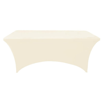 ZarzaaSik 10-Pack 6ft Spandex Table Covers for Rectangle Standard Folding Tables - Wrinkle Resistant Stretch Tablecloths - Ultimate Fitted Table Protector for Parties, Banquet, Wedding