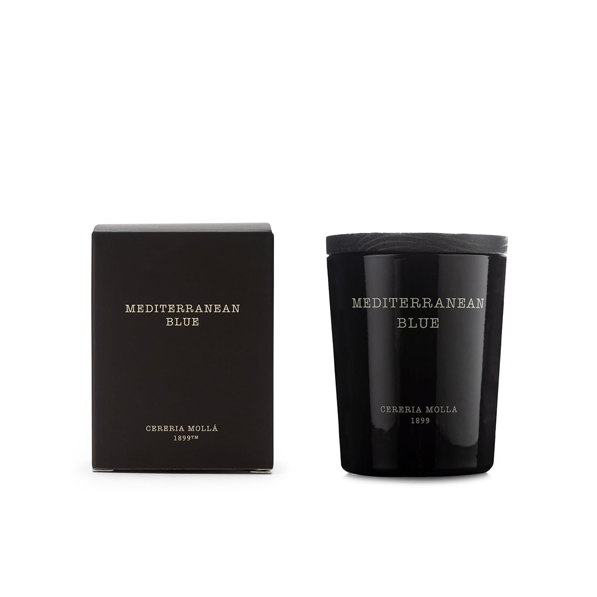 CERERA MOLLA 1899 | Mini Mediterranean Blue Aromatic Candle | 20 Hour Burn Time | Natural Fragrance | Recyclable Packaging | Artisan Candle