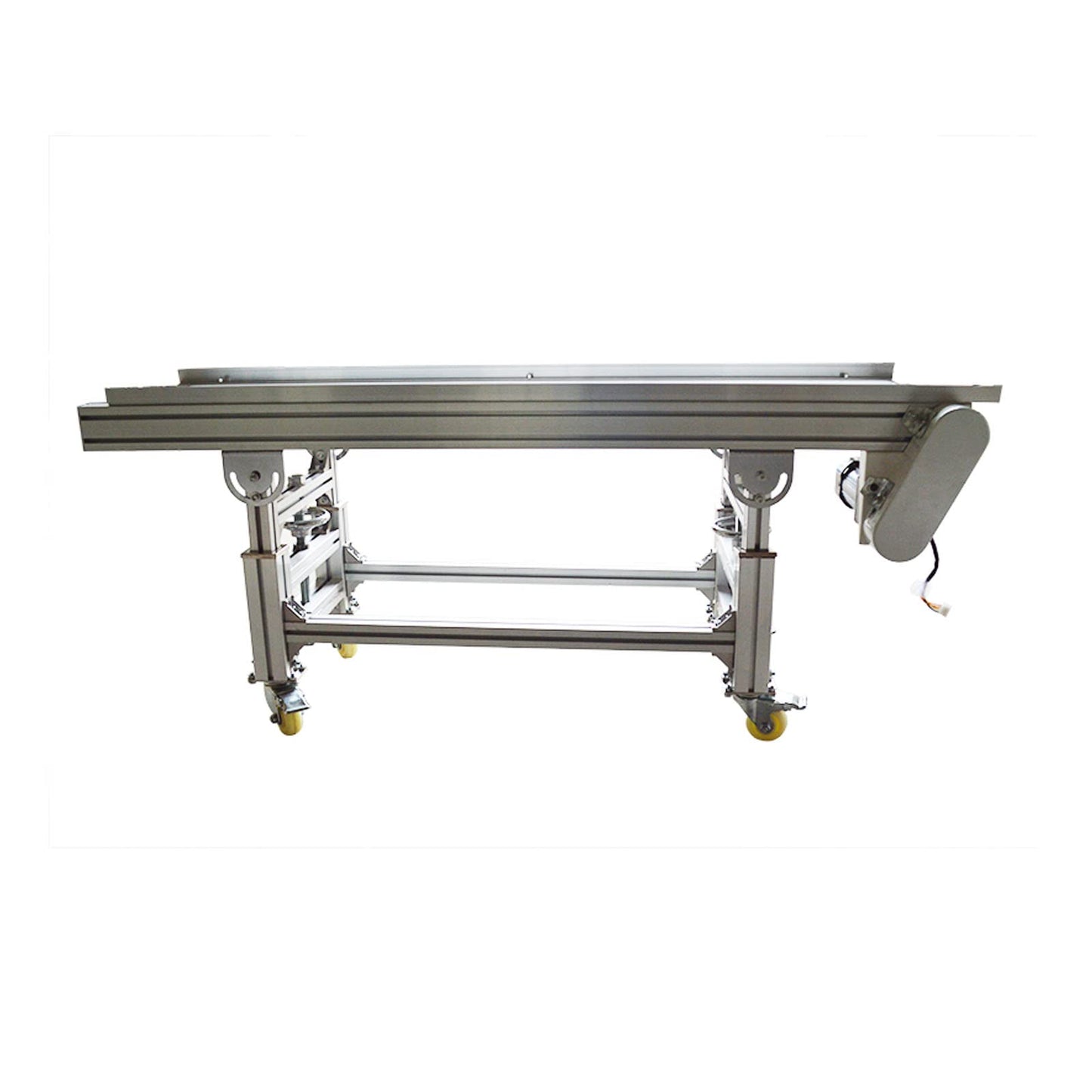 BREVELTION 59inch PVC Belt Conveyor Industrial Transport Equipment Height Adjustable 110V 120W White