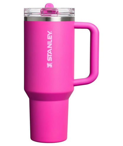 STANLEY Quencher ProTour Flip Straw Tumbler with Leakproof Lid 40 oz | Built-in Straw and Handle | Cup Holder Compatible for Travel | insulated Stainless Steel Cup | BPA-Free | Violet Blossom