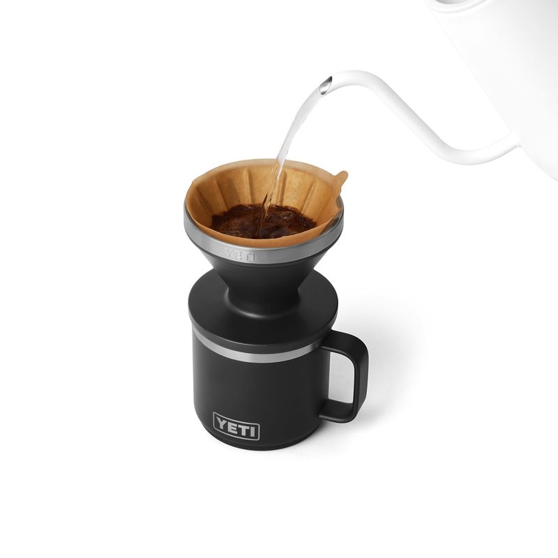 YETI Pour Over Coffee Maker Accessory Ramblers, Designed for Perfect Coffee Extraction Anywhere, Stainless Steel, fits any V60 Filter, Black