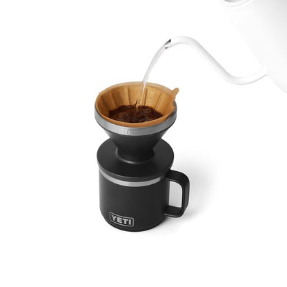 YETI Pour Over Coffee Maker Accessory Ramblers, Designed for Perfect Coffee Extraction Anywhere, Stainless Steel, fits any V60 Filter, Black