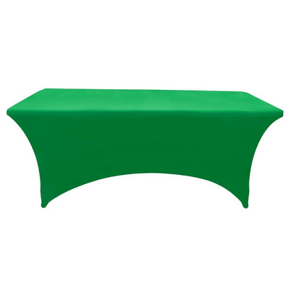 ZarzaaSik 2-Pack 4ft Spandex Table Covers for Rectangular Folding Tables - Wrinkle Resistant Stretch Tight Table Cloths - Ultimate Fitted Table Protector for Parties, Banquet, and Wedding