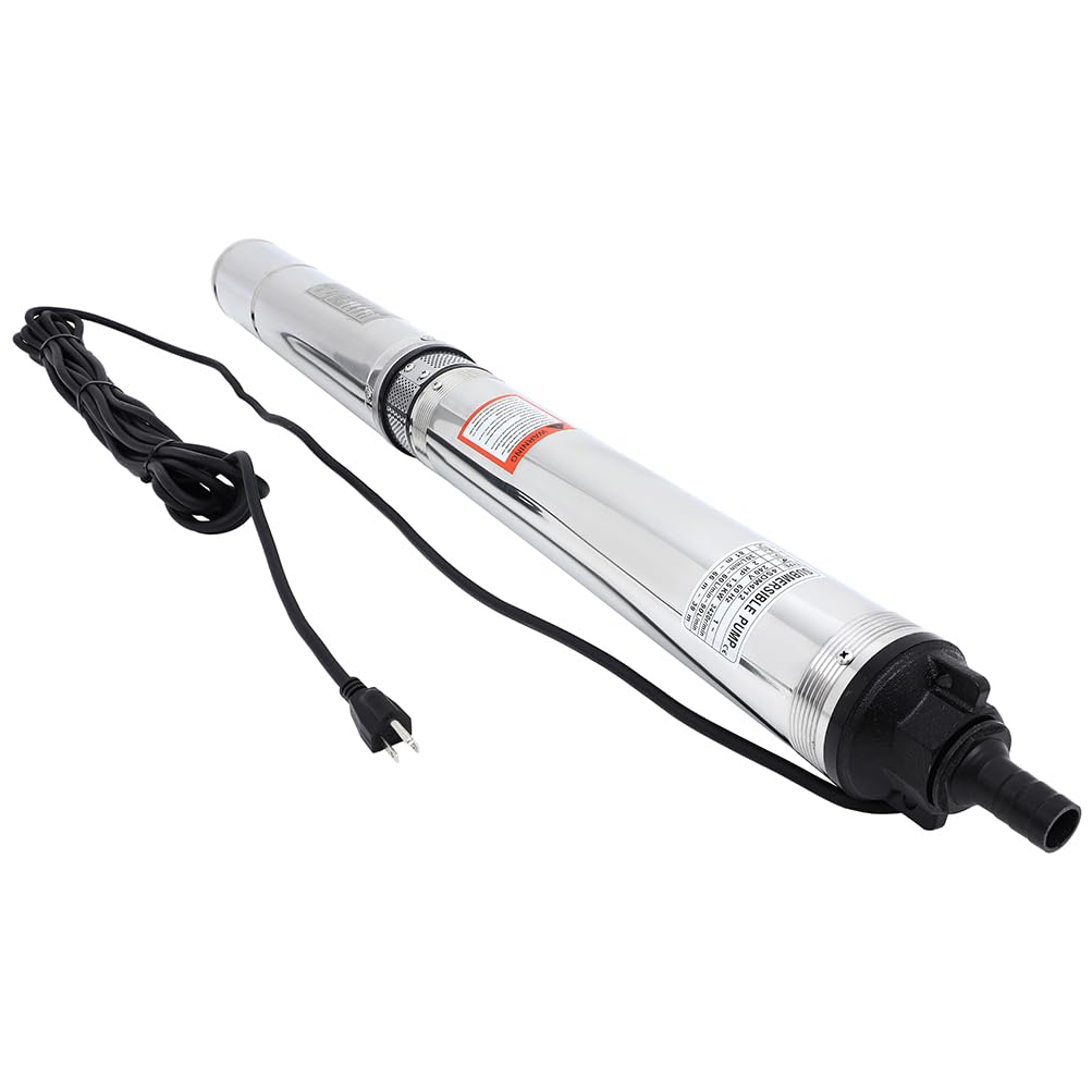SCITOO Deep Well Pump for Garden Home Agricultural Irrigation 2 hp 42GPM Submersible Pump 440ft/134m 220V-240V / 60Hz