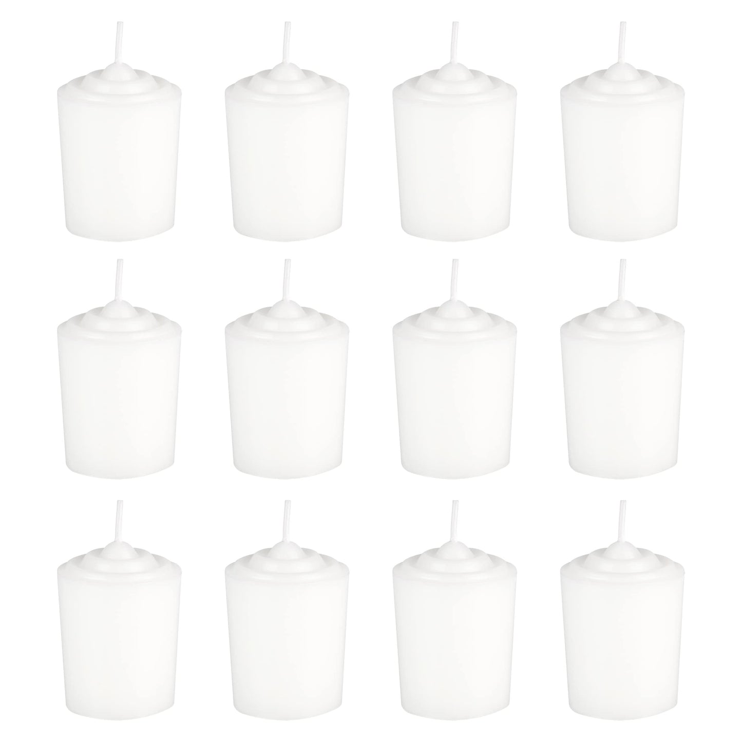 White Unscented 15 Hours Votive Candles