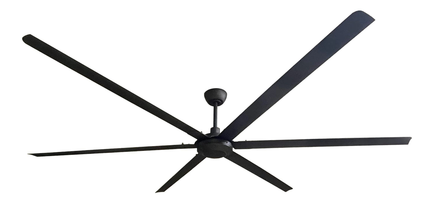 iLiving 102-Inch, 6 Blades BLDC Big Ceiling Fan, High Volume Low Speed Outdoor Fan with Powerful Brushless DC Motor Reversible Industrial Commercial and Residential, 12018 CFM at 90 RPM with IR Remote