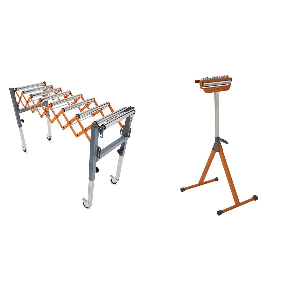 Bora Portamate PM-2700 Adjustable Conveyor Roller and BORA Portamate PM-5093 Tri Function Pedestal Roller