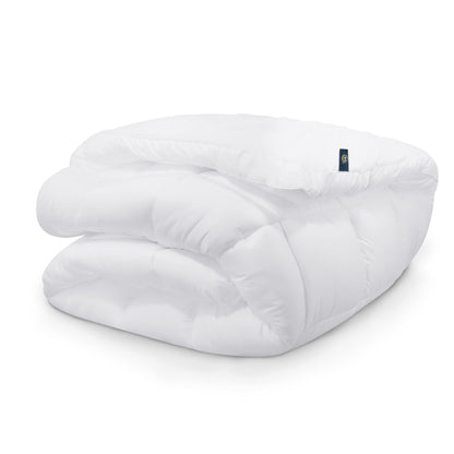 Serta Down Illusion Soft Hypoallergenic 2 inch Pillowtop Simple Fit Mattress Topper, Queen, White
