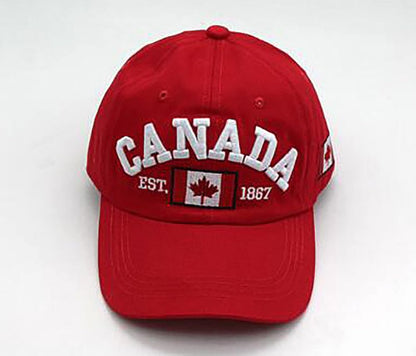 Navy Blue and Red Canada Baseball Cap for Men Women, Canada Day Maple Leaf Flag Dad Hat Golf Cap Sport Outdoor Plain Cap