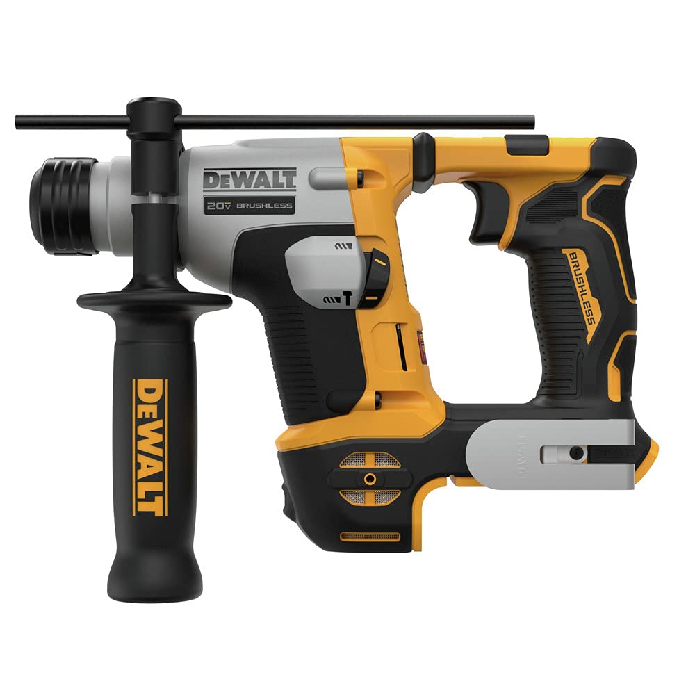 DEWALT 20V MAX SDS Plus Rotary Hammer Drill, Cordless, 5/8 in., Tool Only (DCH172B), Special Feature Brushless Motor, Compact